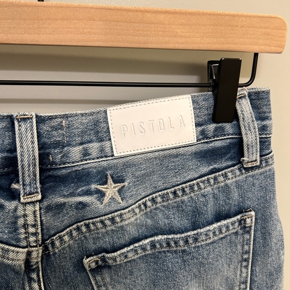 Pistola Embroidered Star Straight leg Jean size 27 EUC N0557 - Picture 9 of 9